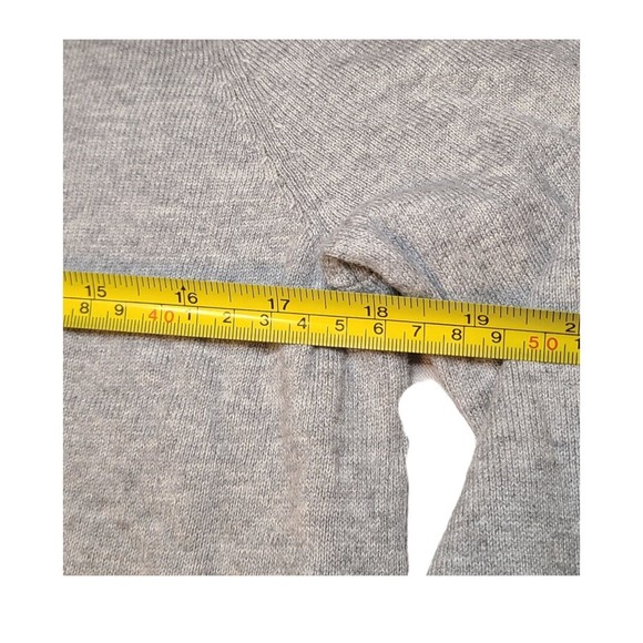 Elle Womens Gray Sweater White Decorative Collar Shirt Long Sleeve Top Size L - Picture 9 of 10